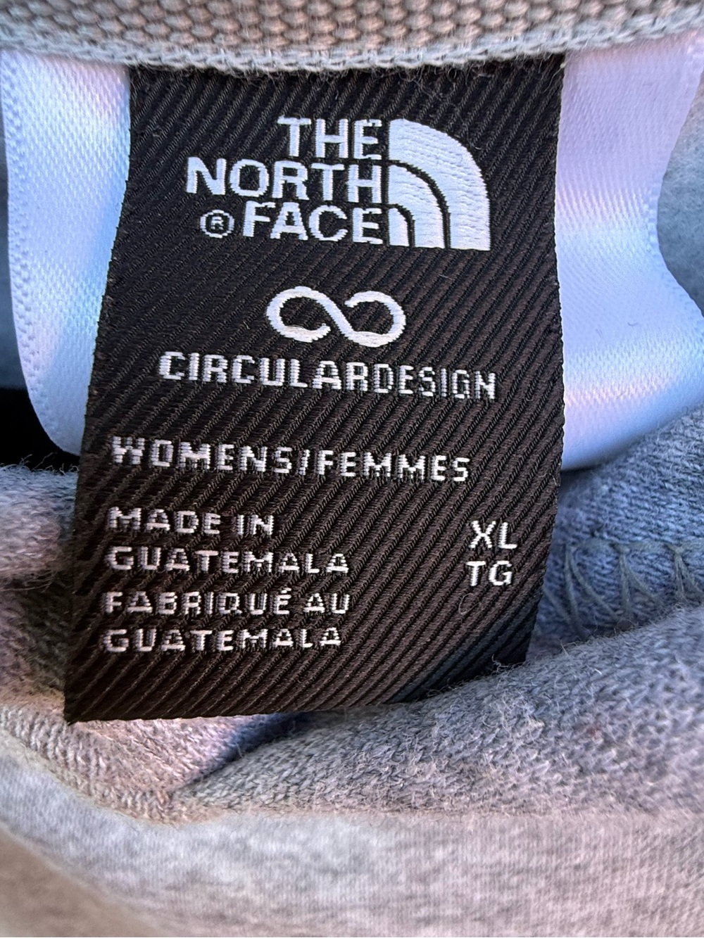 The North Face Circular Design Grey Pullover Hoodie Women's Size XL - Picture 2 of 9